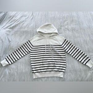 Striped White and Black Women’s Sweater